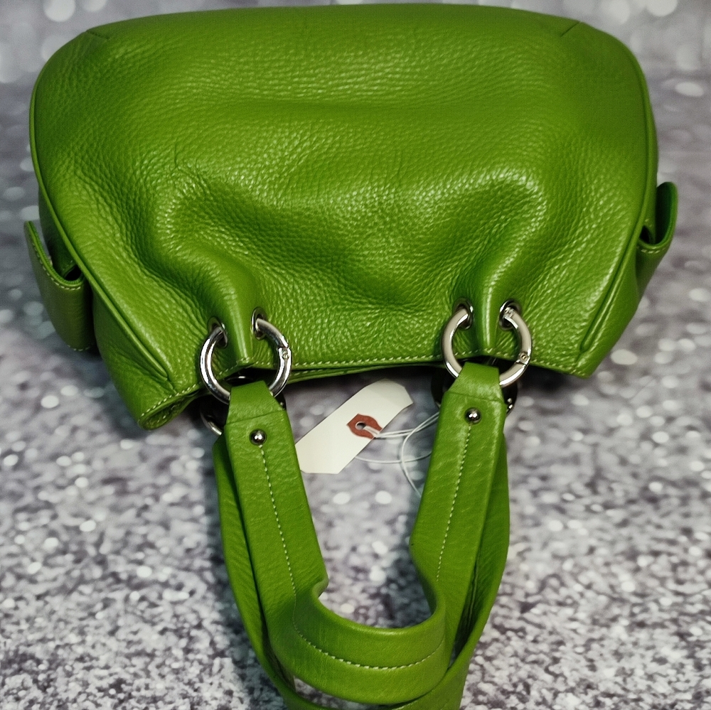 TALBOTS Shoulder Hand Bag Satchel HOBO Light Green High Quality Leather NWOT - Picture 8 of 12